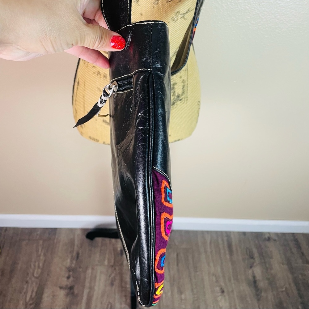 Patchwork Aztec Navajo Colombian Serape Crossbody… - image 5